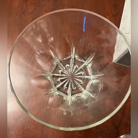 Vintage Regency 3 piece Glass Chip and Dip Set - Picture 3 of 4